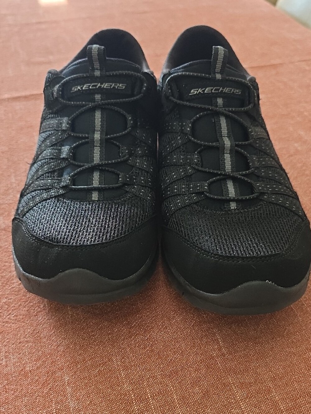 Skechers Women's Black Slip-On Athletic Sneakers - Picture 7 of 11